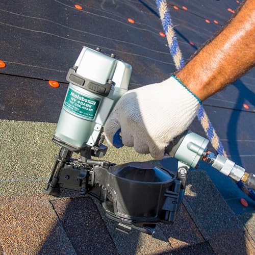 Image of Metabo HPT Pneumatic Roofing Nailer + 18V Impact Driver Pro Bundle Kit, 1-3 /4-Inch Coil Roofing Nailer with BONUS 18V Triple Hammer Impact Driver Kit, KNV45AB2
