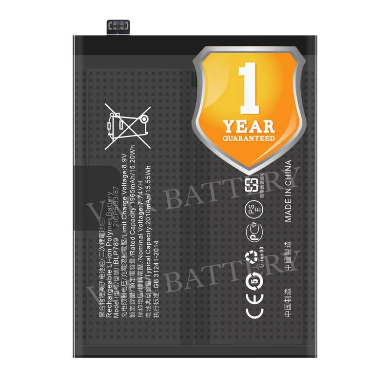 Image of Original BLP789 Battery Compatible for Oppo Reno 4 5G (CPH2091, PDPM00, PDPT00) - (4000mAh) - 1 Year Warranty K7