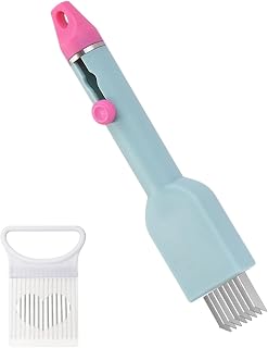 Cortador de cebolla verde, cortador de trituración de cebollín,Cortador de ajo picado Storeer Slicer Shredder | Herramienta de cebolla verde portátil segura de alimentos para colegas de amigos de la f