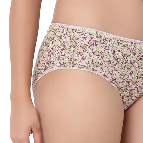 Image of juliet Cotton Hipster Premium Panties Set of 5 Full Coverage Stretchable Fabric