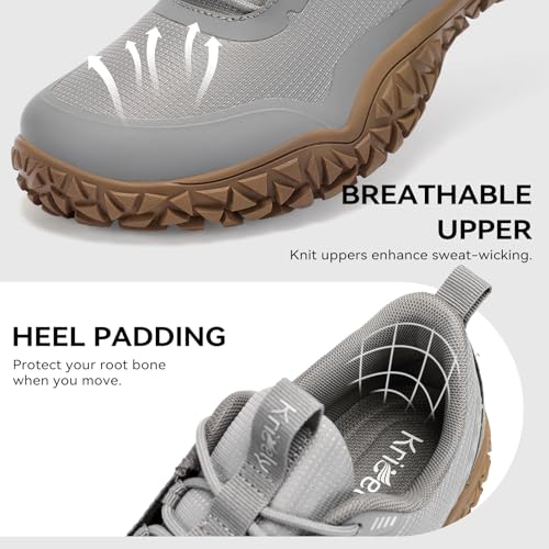 Image of Kricely Trail Running Shoes for Men Hiking Walking Sneakers Gym Workout