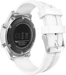 MoKo Band Compatible with Galaxy Watch 3 45mm/Galaxy Watch 46mm/Gear S3 Frontier/Classic/Huawei Watch GT2 Pro/GT2e/GT 46mm/GT2 46mm/Ticwatch Pro 3, Soft Silicone Strap Fit 22mm Strap - White