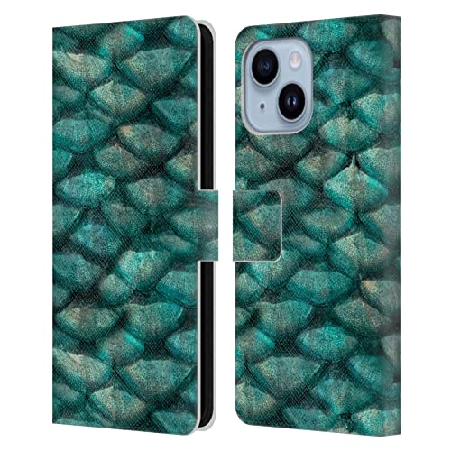 Coque portefeuille LebensArt Sarcelle Sirène pour iPhone 14 Plus