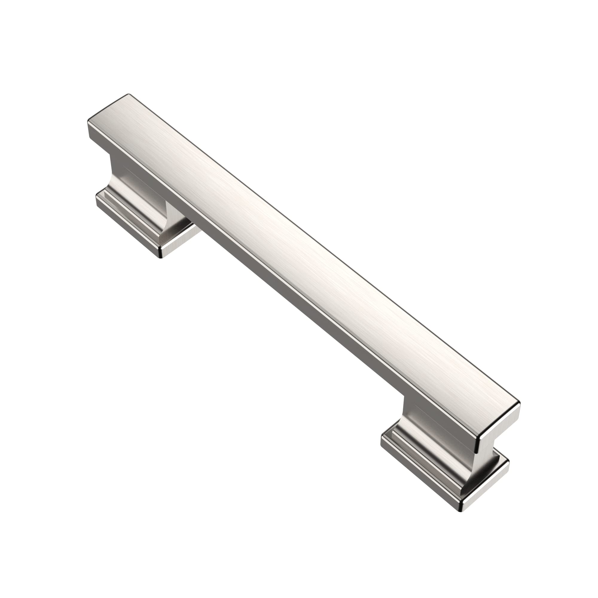 Alzassbg 10 Pack Brushed Satin Nickel Cabinet Pulls, 3-3/4 Inch(96mm) Hole Centers Cabinet Handles Kitchen Hardware for Cabinets and Drawers AL3061SN