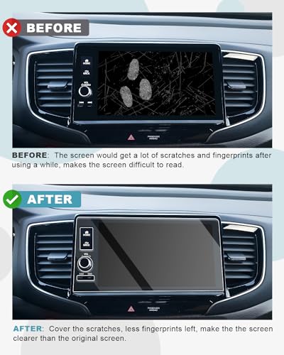 Image of CDEFG for 2024 2025 2026 Honda Ridgeline Screen Protector Tempered Glass for 2024 2025 2026 Honda Ridgeline Truck Accessories(Sport /TrailSport /RTL /Black Edition) 9-Inch Screen Cover HD 9H Hardness