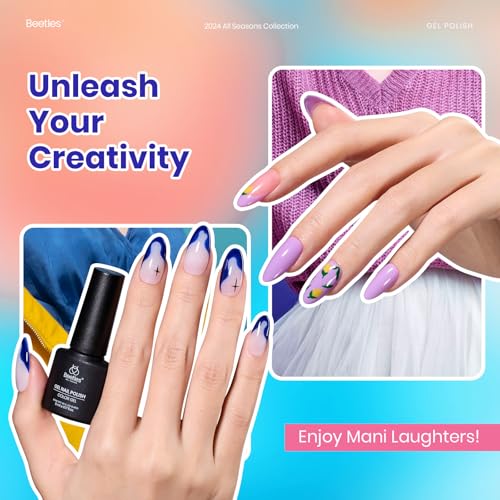 Gelab cosmetics LLC Beetles Gel Nail Polish Set - 23pcs Gel Polish Set Summer Colors, 20 Colors Pink Green Blue Uv Gel Polish with Base Top Coat, All Season Manicure Tools for Beginners Nail Art Home
