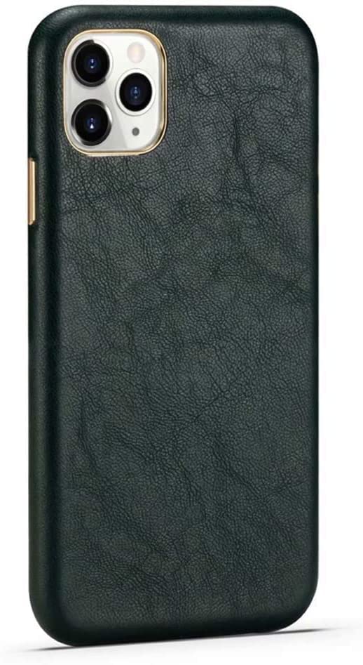 Étui en peau de mouton pour iPhone 11 Pro Max coque chic verte