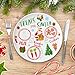 Dear Santa Cookie Plate Round Christmas Plastic Santa Treat Tray Decorative Xmas Eve Treat Serving Boards Cute Plate Platter Mat for Sharing Snack Cookie Milk, 10 Inch