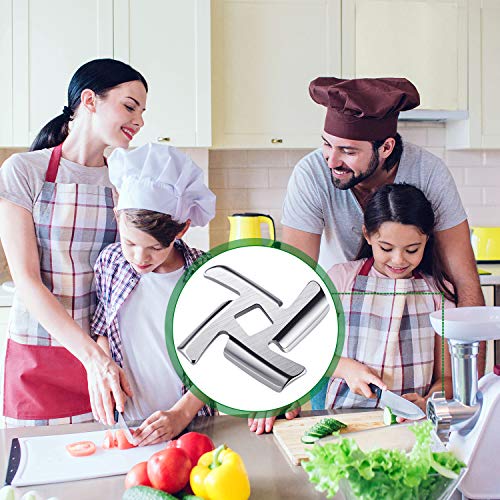 Mudder 9 Pieces Meat Grinder Blades Plate Discs Stainless Steel Food Knife Cutter Meat Grinder Replacement Parts for Size 5 Stand Mixer Accessories