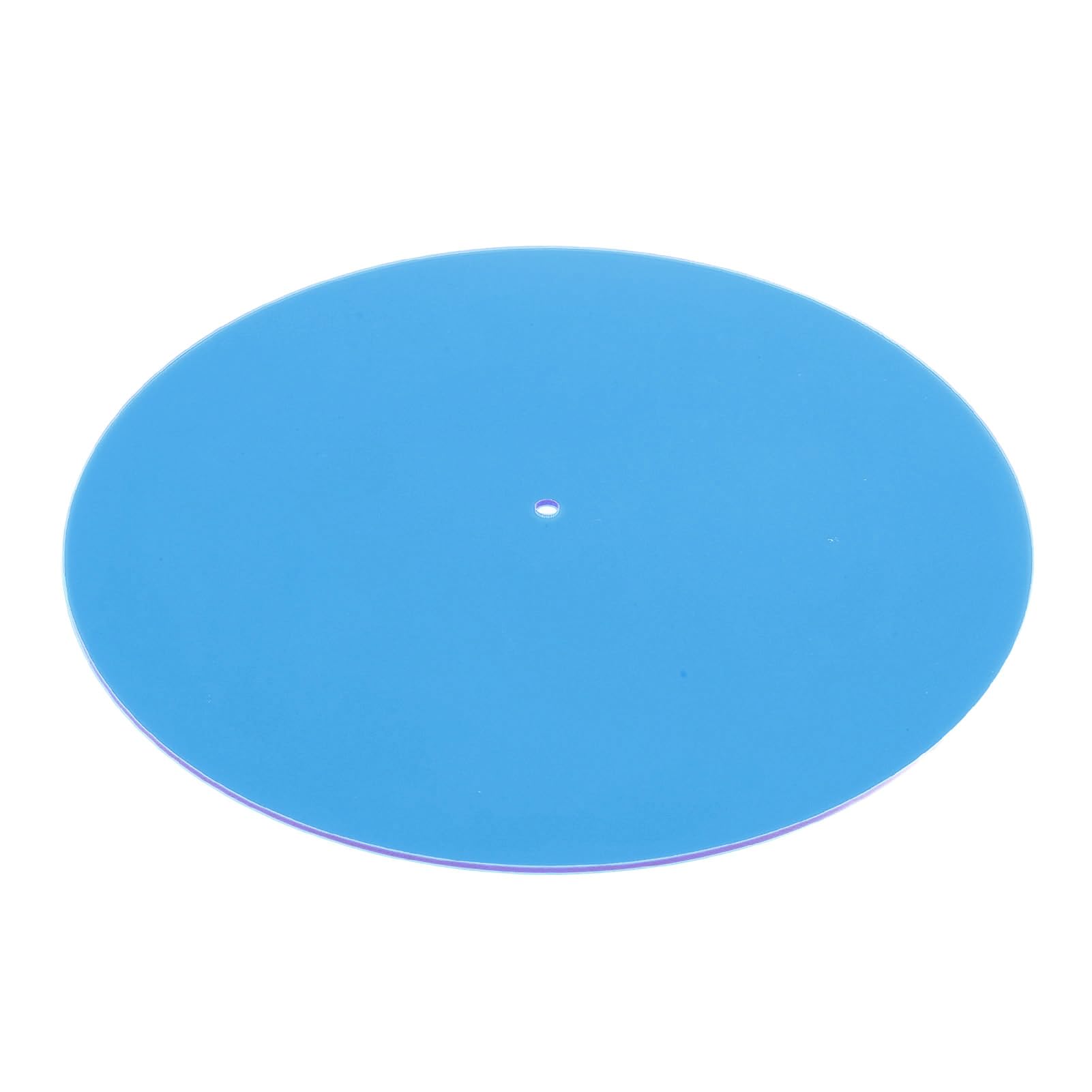 Ausla Tappetino per Giradischi, Tappetino in Acrilico per Giradischi da 12 Pollici, Smorzamento del Suono Professionale, qualità Migliorata e Aggiornamento Estetico (Blu trasparente)