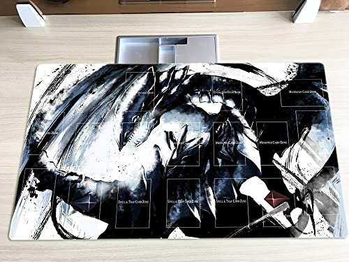 Mlikemat Spielmatte ZD014-408-A Blue-Eyes White Dragon, CCG TCG Matte und kostenlose Tasche