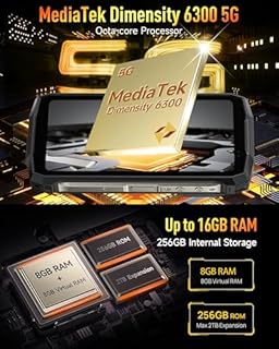 Ulefone Armor Mini 20 Pro 5G Rugged Smartphone 4.7 inch Small Screen, 256GB+2TB Expand, Android 15, 33W 6200mAh Wireless Charging, 64MP Night Vision, Flashlight Warning Light IP68 Waterproof UK Phone