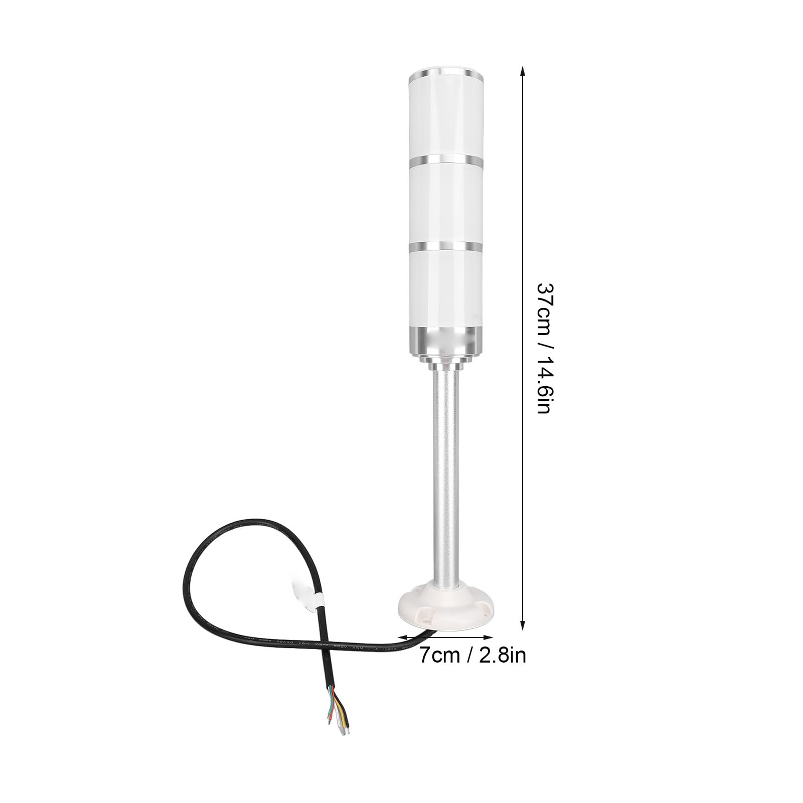 Torretta Luminosa di Segnalazione Industriale DC 24V, Lampada di Avvertimento a LED a 3 Strati Luce Flash Altamente Luminosa per Officina di Macchine CNC