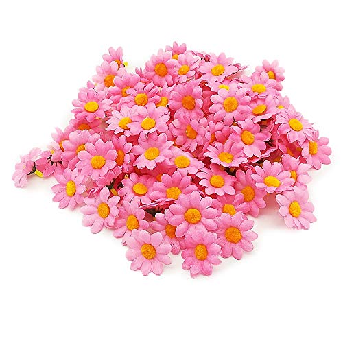 Bornfeel Gerbera Marguerite Fleurs Artificielle 100 Pièces Fausse Marguerite en Tissu Têtes Décorations pour Mariage Partie Anniversaire Artisanat Interieur...