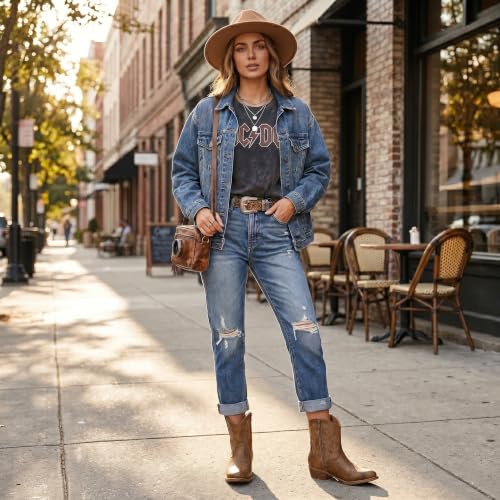 Image of GLOBALWIN Cowboy Boots For Women Short Ankle Boots