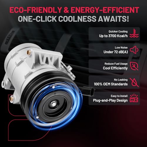 BDFHYK 68670 Air Conditioning A/C Compressor with Clutch Compatible with Ford Fusion 2006-2007 2.3L l4/ 3.0L V6, Compatible with Mercury Milan 2006-2007 2.3L l4/ 3.0L V6