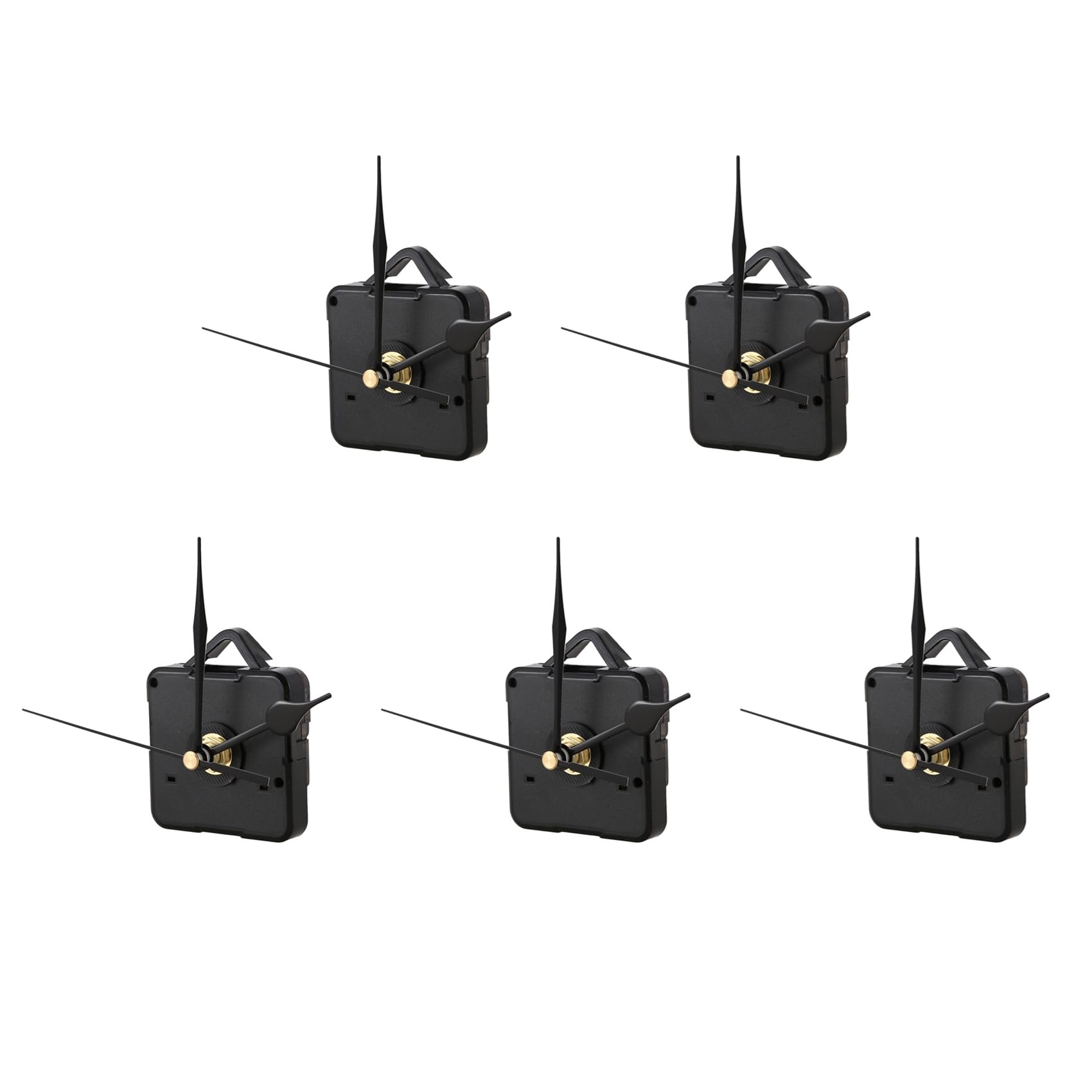 Hndhbfgrt 5X Black Hand DIY Quartz Clock Spindle Silent Movement Mechanism Repair Tool Kit