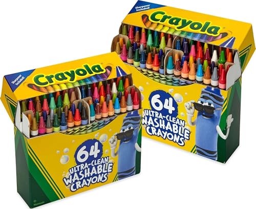 Crayola Washable Crayons for Kids - 64ct (2 Boxes...