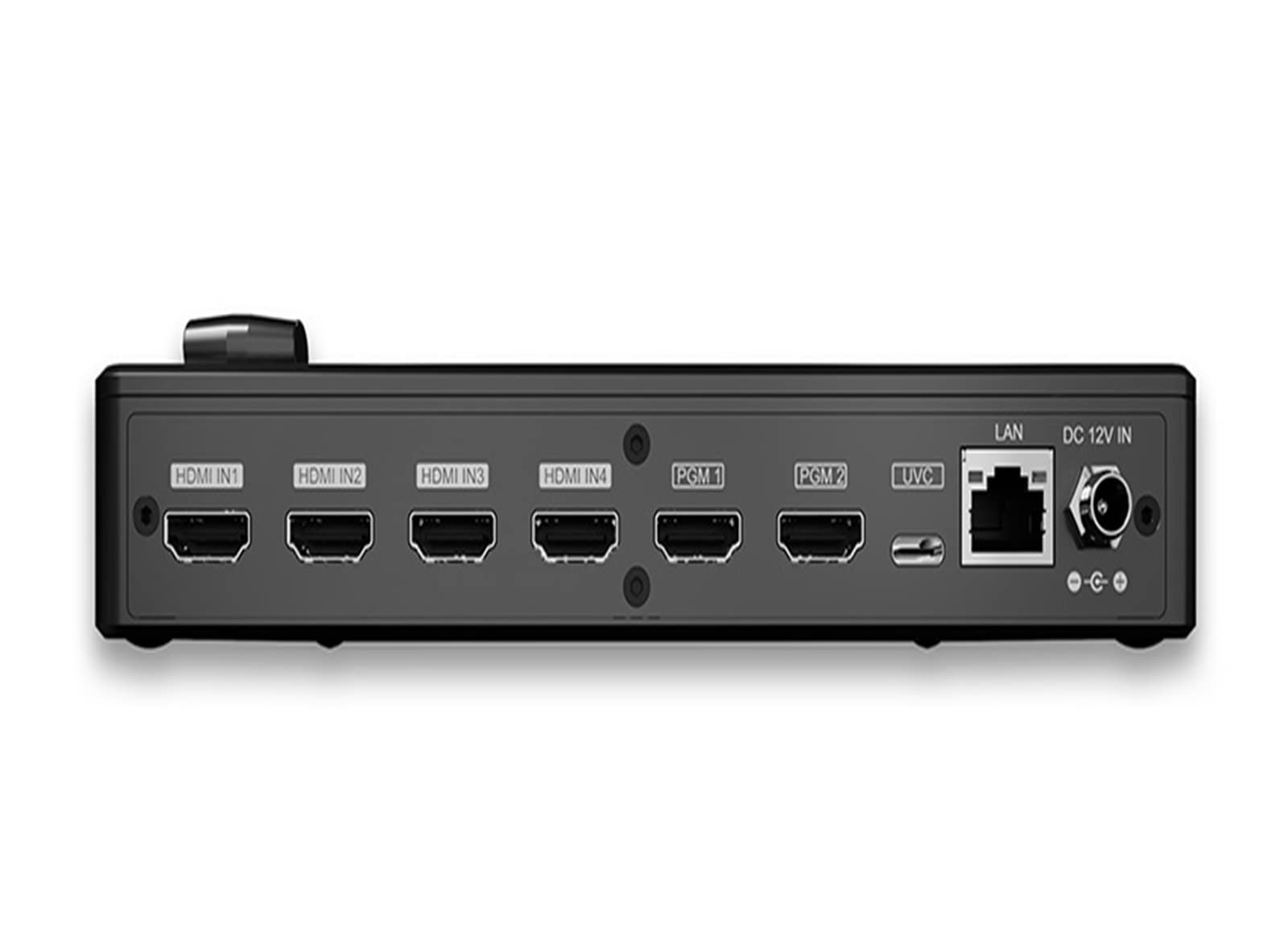 C1 5-calowy 4-kanałowy przełącznik wideo Ekran Full HD Przełącznik na żywo Push Streaming/Recording Live Streaming, do laptopa, telewizora, projektora, wyświetlacza