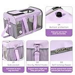 BELLA & PAL Katzentransportbox für Katzen und Welpen–Leichte faltabre Transporttasche Katze- Ausbruchsichere, Wasserdicht & Kratzfestem Netz, 42x28x28cm bis 7kg für Tierarzt/Auto/Flugzeug – Bild 4