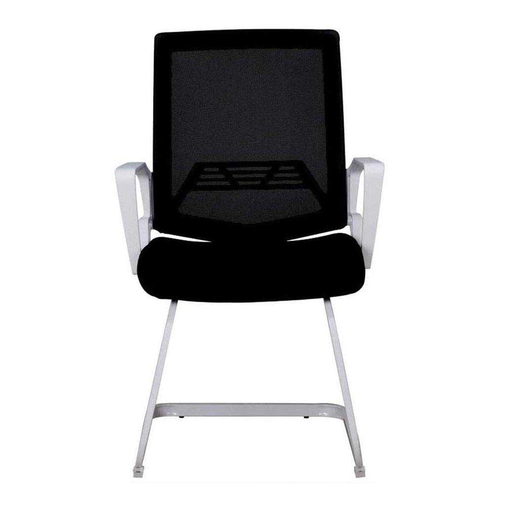 CRBUDY Silla de Oficina, Ergonómica, con Forma de Arco, Malla Transpirable, Base de Acero, Respaldo, Carga de Escritorio, 150 kg (Blanco)