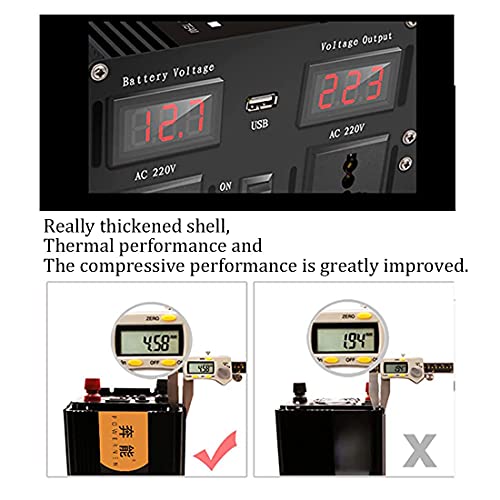 XYEJL Inverter 3200W,4000W,5000W,6000W,8000W,9000W,12000W,15000W Car Inverter 12V24/ To 220V Pure Sine Wave Inverter With LCD Digital Display Power Converter,For Camping,15000W-24V