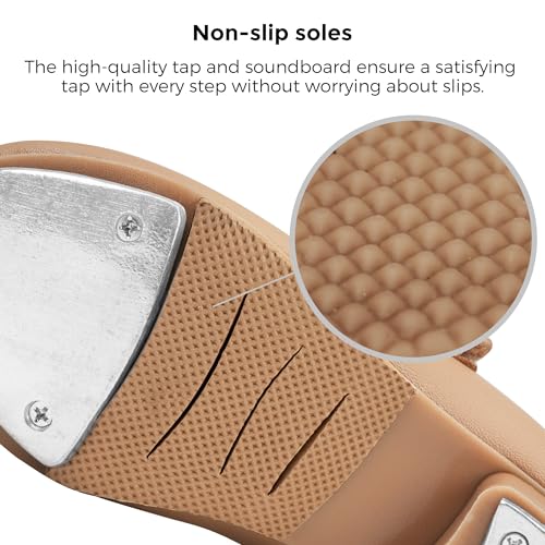 Stelle Girls Tap Shoes Boys Buckle PU Leather Dance Shoes(Toddler/Little Kid/Big Kid)4