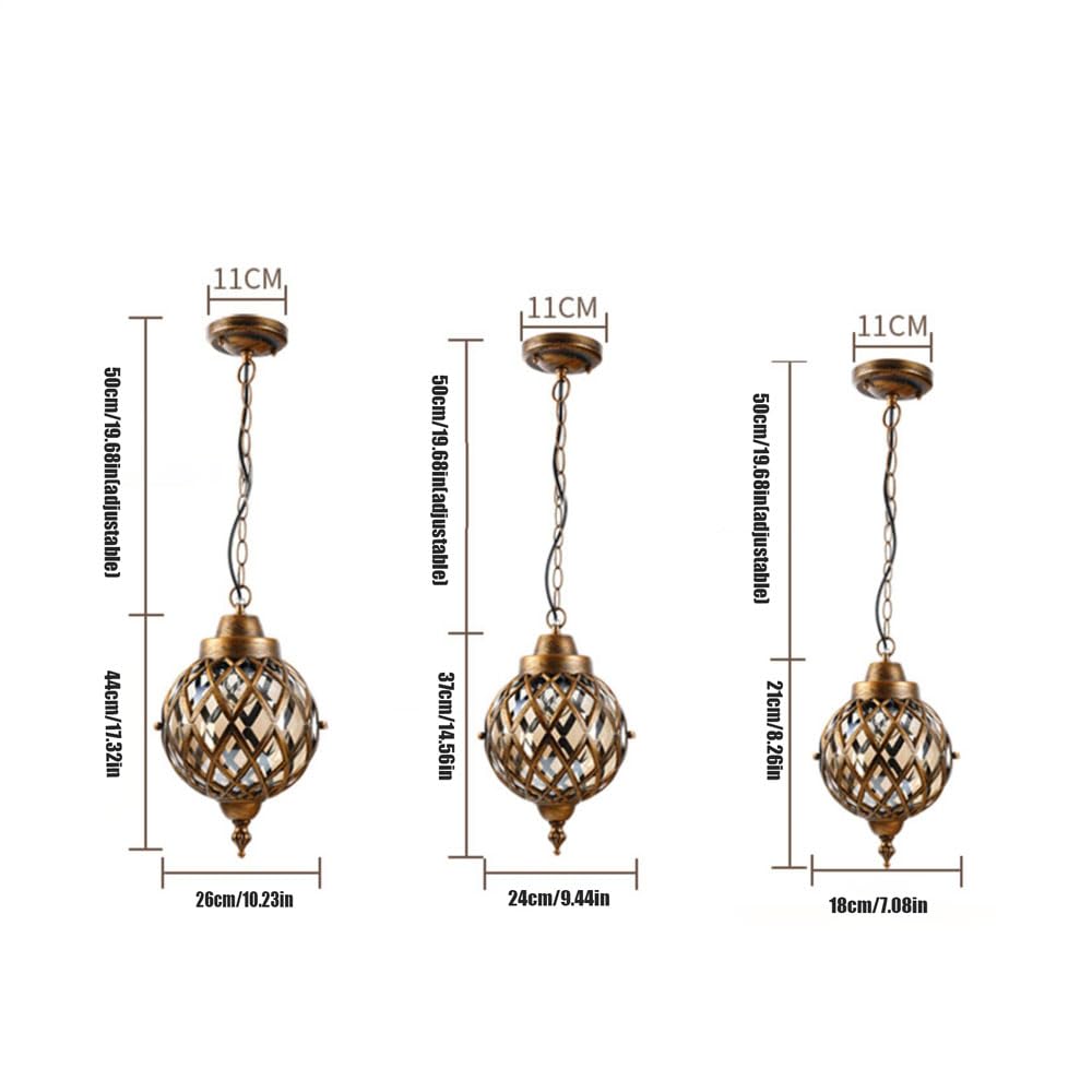 XANAYXWJ Luce Impermeabile Europea per Esterni, Lampada da soffitto per corridoio Balcone Americano, lampadario a Traliccio D'uva per Padiglione Ristorante in Giardino, Paralume in Metallo (Bronzo
