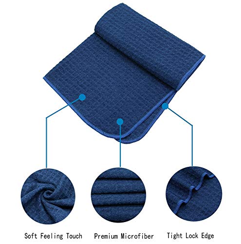 Mia'sdream Microfiber Towels For Cars Lint Free Car Drying Towel, Absorbent Car Detailing Cleaning Towels (Navy Blue.) #TOP2
