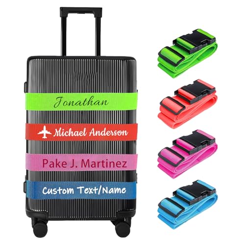 Personalized Luggage Straps for Suitcases Custom Adjustable