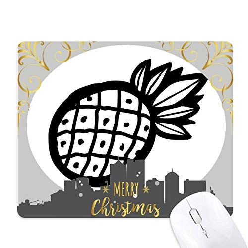 Tapis de souris pineapple dessin de fruits noirs de noël en caoutchouc haute densité