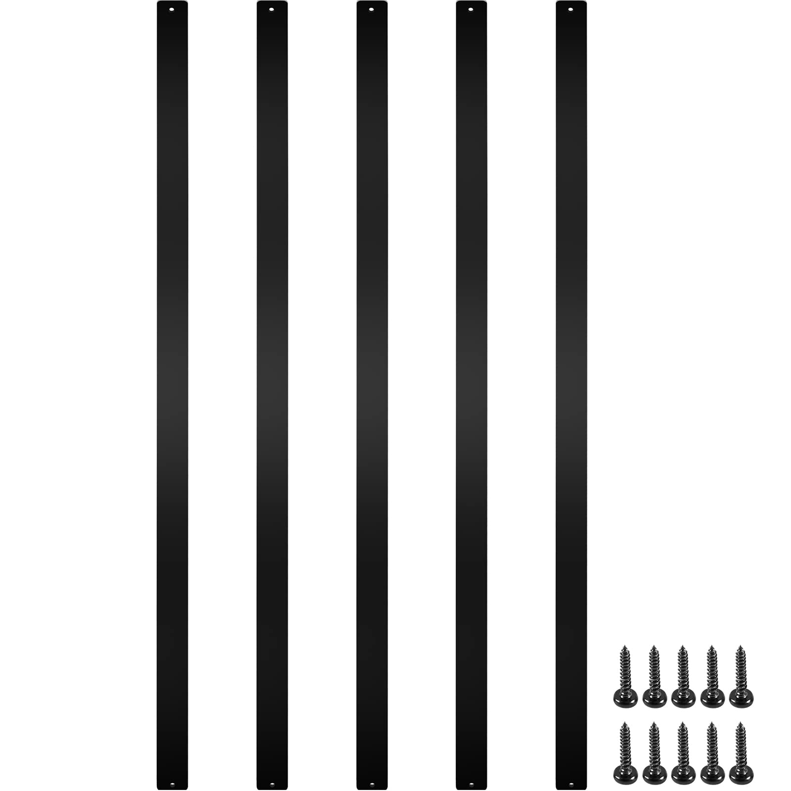 Deck Balusters, 29.5"x1" Deck Railing, 76 PCS Aluminum Deck Railing, Aluminum Alloy Stair Railing for Wood Composite Facemount Deck Railing