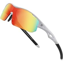 DUCO Kids Baseball Sunglasses Age 4-8 Girls Boys Cat.3 & UV400 - DK261 | Unbreakable Polarized Sports Sunglasses Flexible TR90 Frame for Cycling Running Baseball Softball with Case & Strap