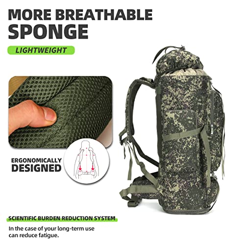 Mochila táctica impermeable de 100L para senderismo y camping miniatura 6