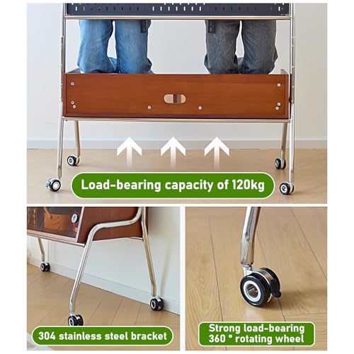 Soporte móvil para TV de 55 a 75 pulgadas con ruedas y estante miniatura 4