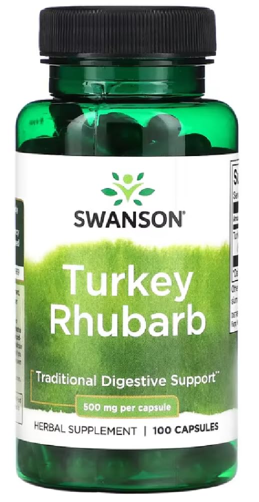 Swanson - Turkey Rhubarb | Unterstützung für die Verdauung - 100 Kapseln