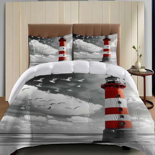 Housse de couette phare de plage en microfibre douce haute densite - 5