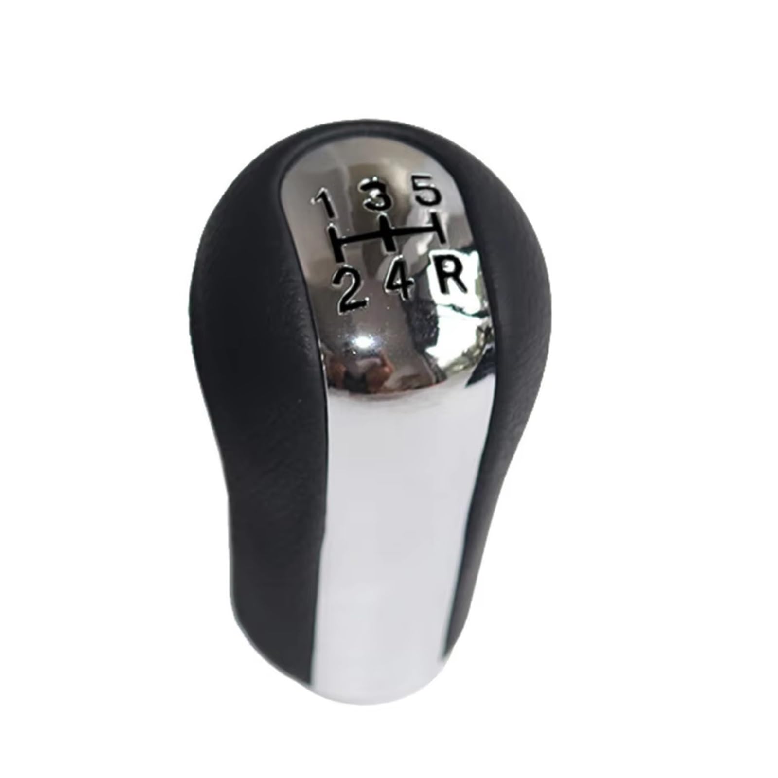 Srvsqtptvk 5 Speed Chrome Black Car Shift Knob For Toyota For Yaris For Vitz 1999-2005 Manual Gear Shift Knob Plastic Metal Lever 5/6 Speed(5 Speed Chrome Black)