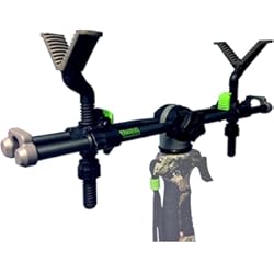 Armad Gear Primos Hunting Apoyo en 2 puntos para armas - Mayor estabilidad gracias al doble apoyo. Rosca de 14/20 para ajustar a bípodes y trípodes. Altura e inclinación ajustables y yugo en V