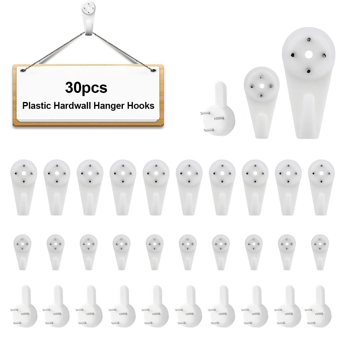 Ganci Da Parete Invisibili - 40 Pezzi Antitraccia Per Appendere Quadri, Foto E Decorazioni Senza Fori - Foto 2