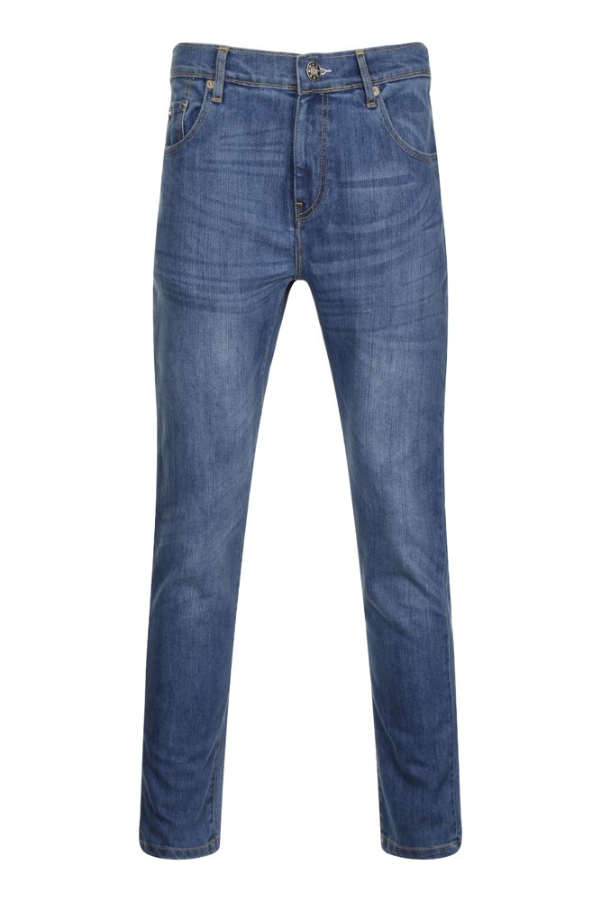 Mens Skinny Fit Stretch Jeans - Stonewash - Size 34/31