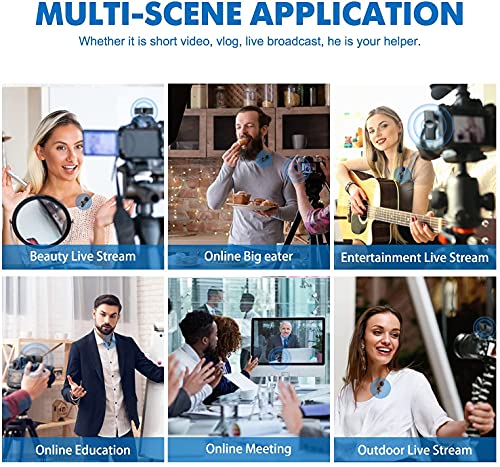 Image of BKN Wireless Collar Microphone for All iPhone, iPad, Mac Lightning Devices with On Recording Mobile Charging Port | Just Plug and Play | Noise Cancellation | NO APP or Bluetooth Need Portable