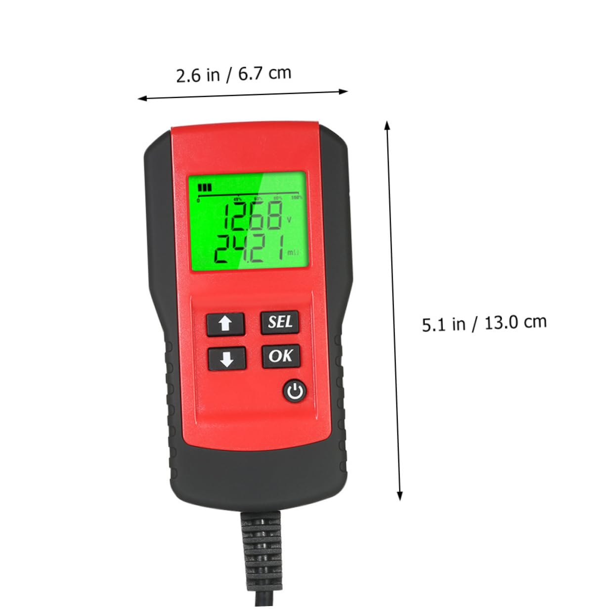 Mikinona Analizzatore di Batterie Auto 12V per Test Continui e Misurazione Accurata della Tensione e Resistenza – Strumento Professionale per Diagnostica Batterie Auto Moto Camion e Barche