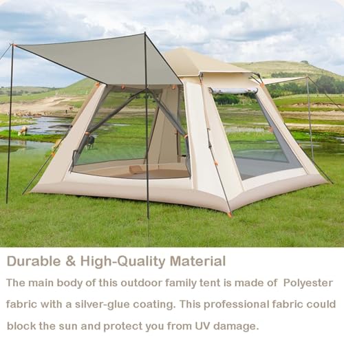 Carpa de camping pop-up 85x85x56 pulg para 2-4 personas miniatura 5