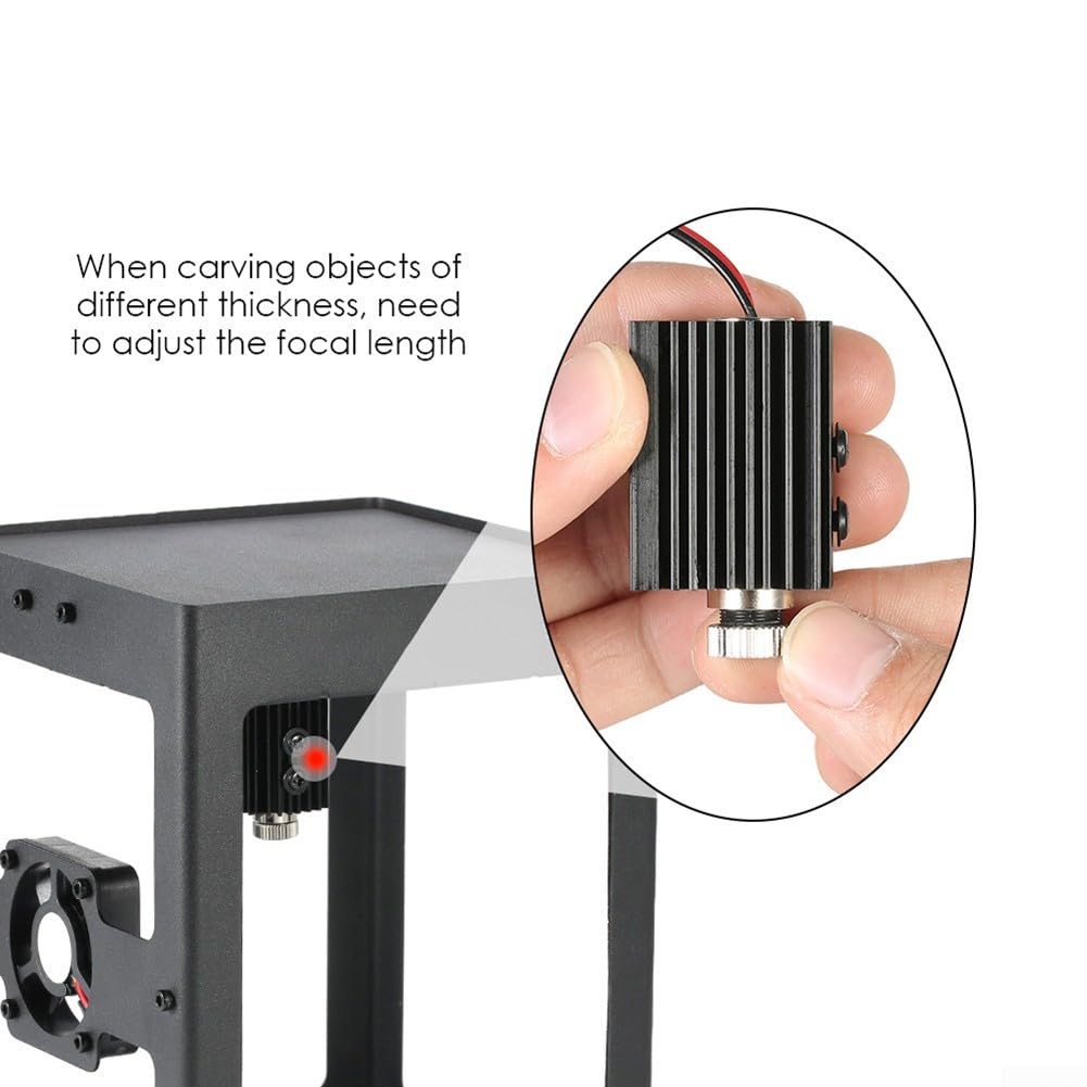 Incisione laser 1000 mW blu-viola per legno, macchina per incisione fai da te con anello di messa a fuoco, alloggiamento in alluminio, controllo software, uso desktop