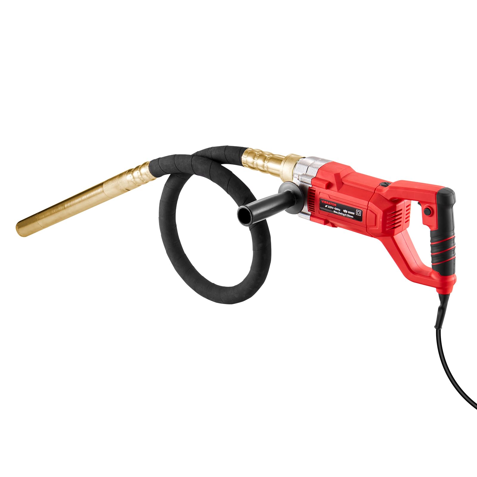 VEVOR Vibratore Elettrico per Calcestruzzo Portatile, 800 W, 4000 giri/min con Asta 1,5 m, Utensile per la Vibrazione del Calcestruzzo, Vibratore per Cemento Portatile a Matita, Rimuove Bolle d'Aria