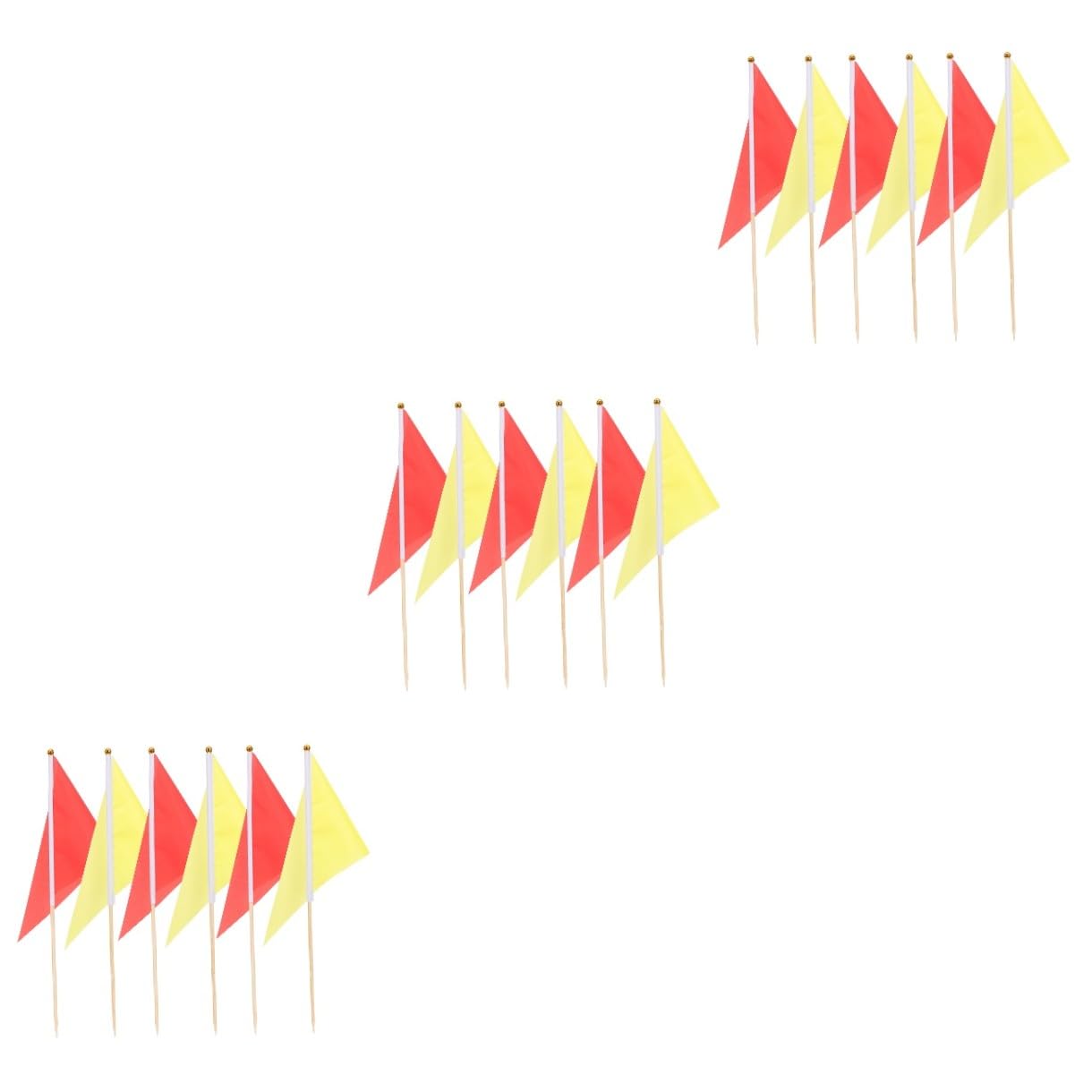 Toddmomy 30piezas Banderas De Marcaje De Césped Banderas Triangulares Para Paisajismo y Encuestas Poste Para Jardines y Construcción