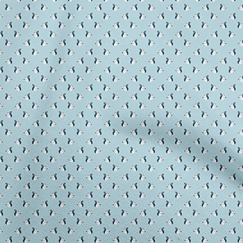 oneOone Georgette Viscose Light Blue Fabric Animal Dress Material Fabric Print Fabric By The Yard 42 Inch Wide