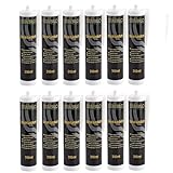 12x Struktur-Dicht weiß 310ml | Acryl Dichtstoff, Bauacryl, Dichtmasse mit...