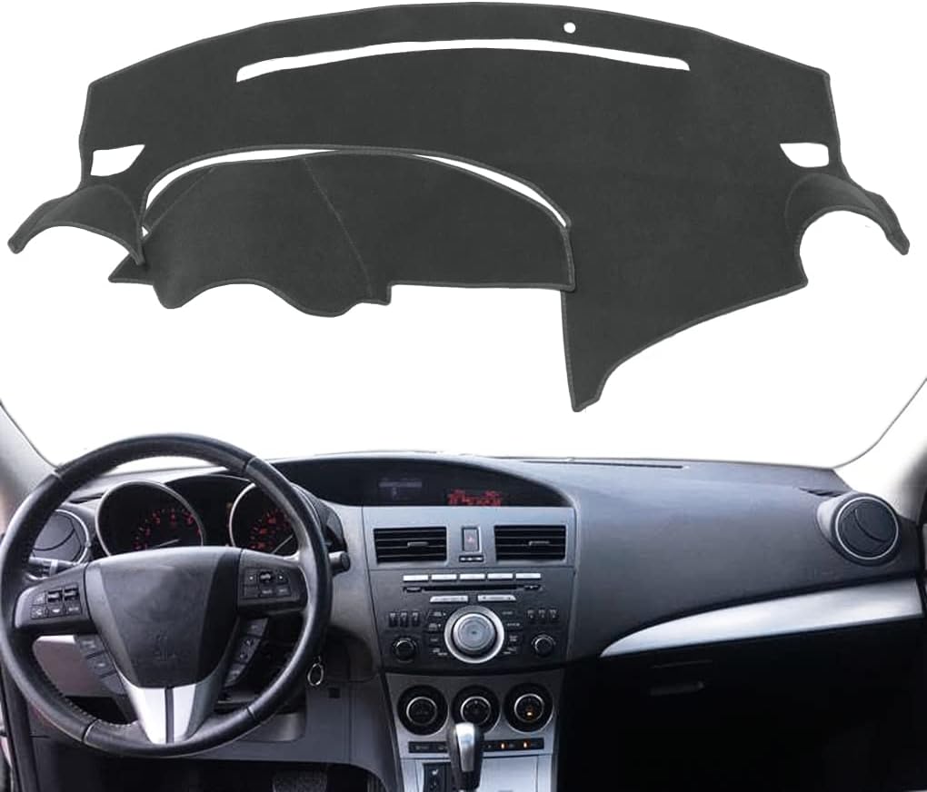 Dash Cover Dashboard Cover Pad Mat Custom Fit for Mazda 3 2010 2011 2012 2013 (Black) Y47